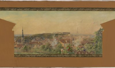 Sketch for the village hall of Vanves: Panorama of Vanves by Pierre Vauthier