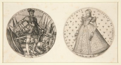 Charles III Duke of Lorraine & Claude of France by Pierre Woeiriot