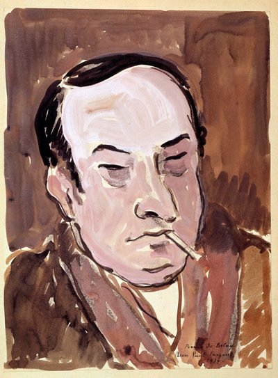 Portrait of Leon Paul Fargue (1876-1947) poet by Pierre de Belay