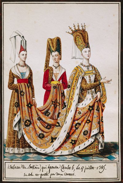 Isabeau of Bavaria getting married to Charles VI, King of France, July 17 by Pierre de La Mesangere