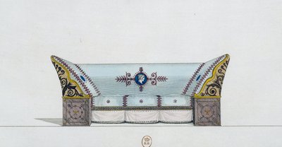 Sofa, Plate 106, Illustration from Collection de Meubles et Objects de Gout by Pierre de La Mesangere