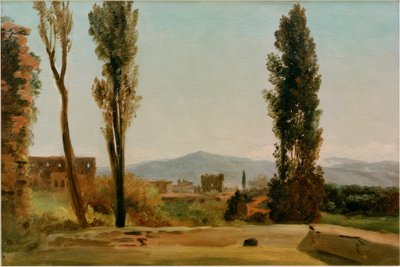 In the Farnese Gardens: The Three Poplars and the Monte by Pierre de Valenciennes
