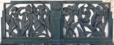 A Frieze Depicting Three Classical Dancing Girls and Three Musicians by Pierre le Faguays