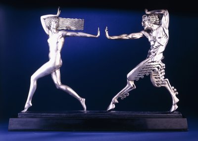 Nymph and Faun group by Pierre le Faguays