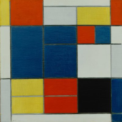 Composition C; Composition with Yellow, Red, Blue-Grey, Blue by Piet Mondrian