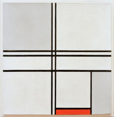 Composition Gray-Red by Piet Mondrian