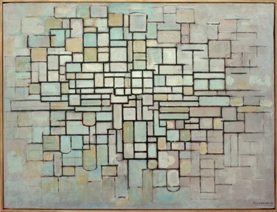 Composition No. II; Composition with Lines and Color by Piet Mondrian