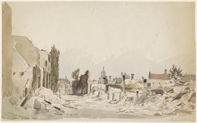 The Ruins at Bodegraven After the Fire of June 1870 by Piet Schipperus