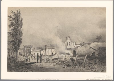Ruins of Bodegraven after the Fire of May 31, 1870 by Piet Schipperus