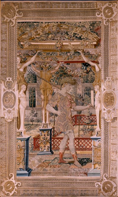 Vertumnus and Pomona: Vertumnus Transformed into a Farmer by Pieter (circle of) Coecke van Aelst