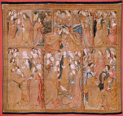 Flemish Tapestry. Series Triumphs of the Mother or Paños de Oro. Birth of Christ. Third Tapestry in the Series. Model Colin de Cooter. Manufacture Pieter van Aelst, Brussels. Ca 1500-1502 by Pieter (studio of) Coecke van Aelst