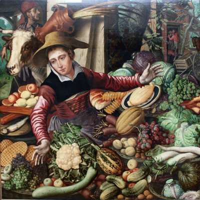 Market Woman at a Vegetable Stand by Pieter Aertsen