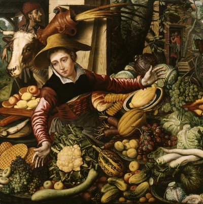 Market Woman at the Vegetable Stand by Pieter Aertsen