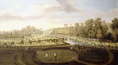 A View of Chiswick Gardens, Richmond, from Across the New Gardens Towards the Bagnio by Pieter Andreas Rysbrack