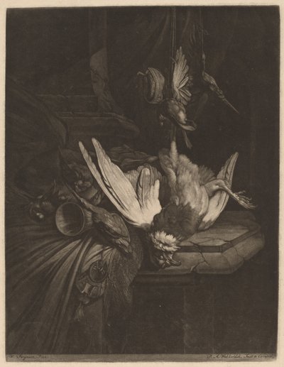 Still Life with Game Birds by Pieter Anthony Wakkerdak after William Gowe Ferguson