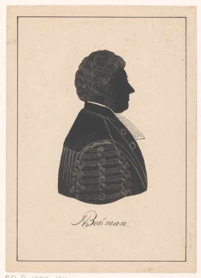 Silhouette Portrait of Herman Bouman by Pieter Barbiers (IV) (possibly)