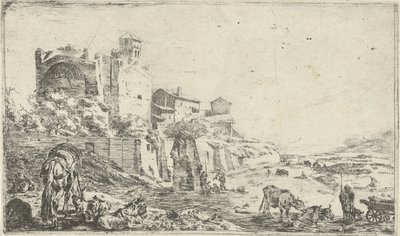 Ruins of the Temple of Venus and Roma by Pieter Bodding van Laer