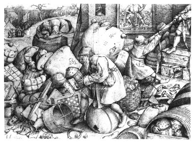Everyman, engraved by Hieronymus Cock by Pieter Bruegel the Elder