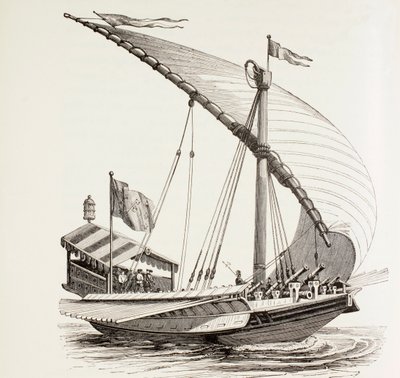 Pontifical Galley with Sails, Oars and Heavy Artillery, c.1808 by Pieter Bruegel the Elder