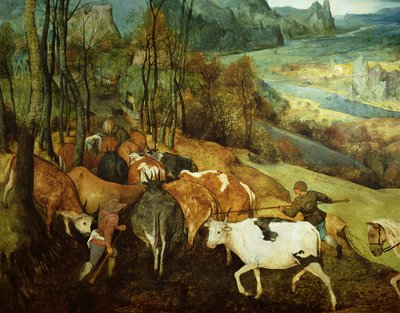 The Return of the Herd Autumn (detail) by Pieter Bruegel the Elder