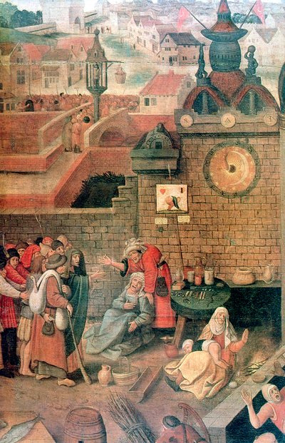 Christ Driving the Traders from the Temple (detail) by Pieter Brueghel the Younger