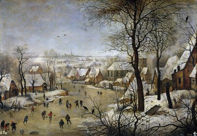 Winter landscape with a Bird Trap, ca 1601 by Pieter Brueghel the Younger