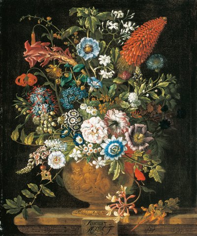 August, from The Twelve Months of Flowers, a floral calendar of still lifes by Pieter Casteels
