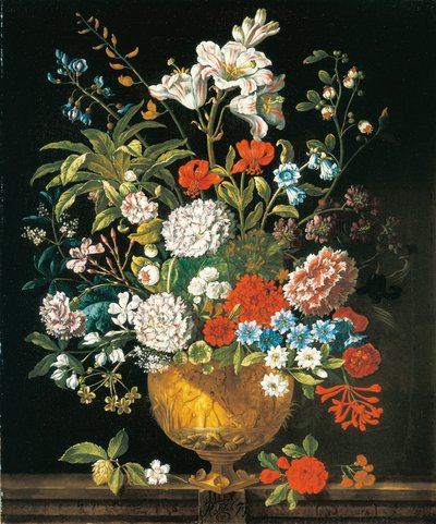 July, from The Twelve Months of Flowers, a floral calendar of still lifes by Pieter Casteels