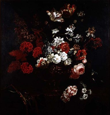 Still Life of Flowers in a Copper Vase by Pieter Casteels