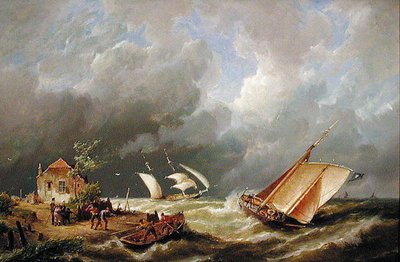 Cottage on the Isle of Borkum by Pieter Christiaan Cornelis Dommelshuizen
