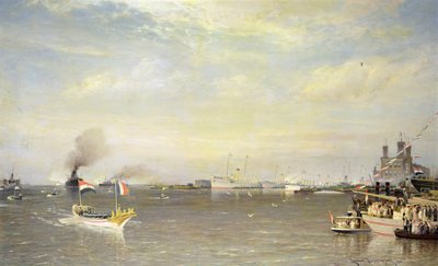 Landing of President Armand Fallieres in Amsterdam by Pieter Christiaan Cornelis Dommelshuizen