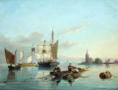 On the Isle of Texel, Holland by Pieter Christiaan Cornelis Dommelshuizen