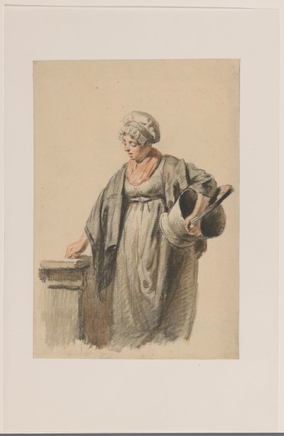 Standing Woman with a Bucket Under Her Arm by Pieter Christoffel Wonder