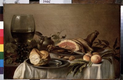 Breakfast with Ham by Pieter Claesz
