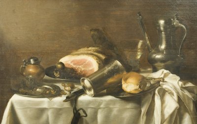 Still Life with a Ham by Pieter Claesz