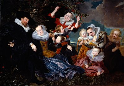 Portrait of Paulus Van Beresteyn with His Wife and Six Children and Two Maidens by Pieter Claesz Soutman