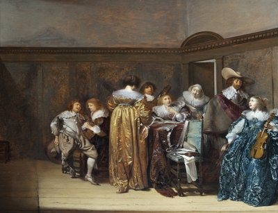 Dutch Cavaliers and Their Ladies Making Music by Pieter Codde
