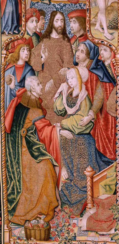 Flemish Tapestry. Series Episodes from the Life of the Virgin. The Prophecies are Fulfilled at the Birth of Christ. First Tapestry in the Series. Models Attributed to Jan von Roome (or van Brussel). by Pieter Coecke van Aelst