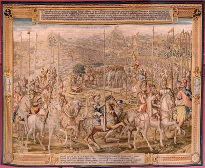 Review of the Troops at Barcelona (Flemish Tapestry) by Pieter Coecke van Aelst