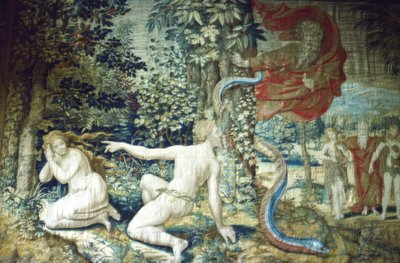 Adam and Eve after the Fall (Brussels Tapestry) by Pieter Coecke van Aelst