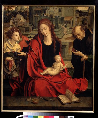 The Holy Family with an Angel by Pieter Coecke van Aelst