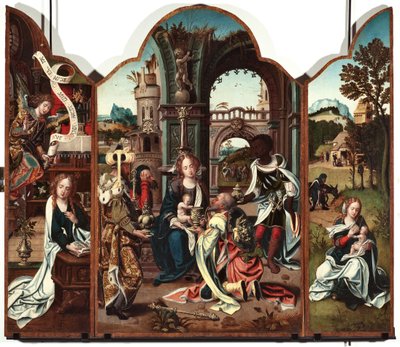 Triptych of the Adoration of the Magi (detail) by Pieter Coecke van Aelst
