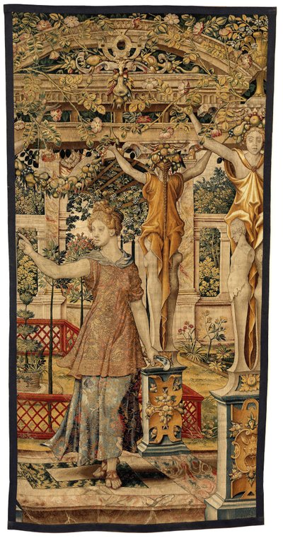 Vertumnus and Pomona: Vertumnus transformed into a farmer by Pieter Coecke van Aelst