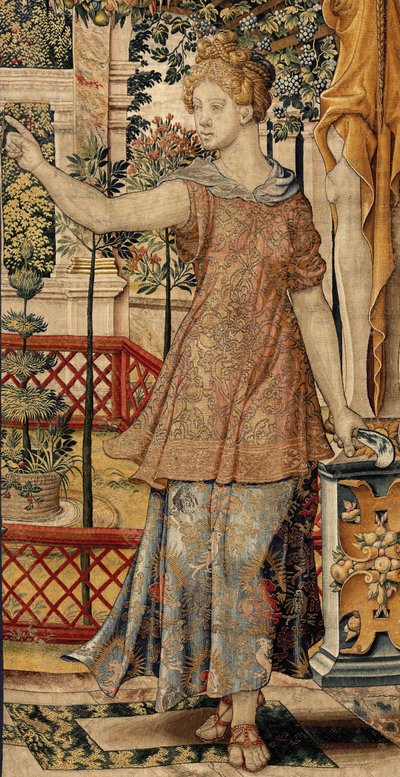Vertumnus and Pomona: Vertumnus Transformed into a Farmer, c.1550 by Pieter Coecke van Aelst