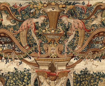 Vertumnus and Pomona: Vertumnus transformed into a pruner by Pieter Coecke van Aelst
