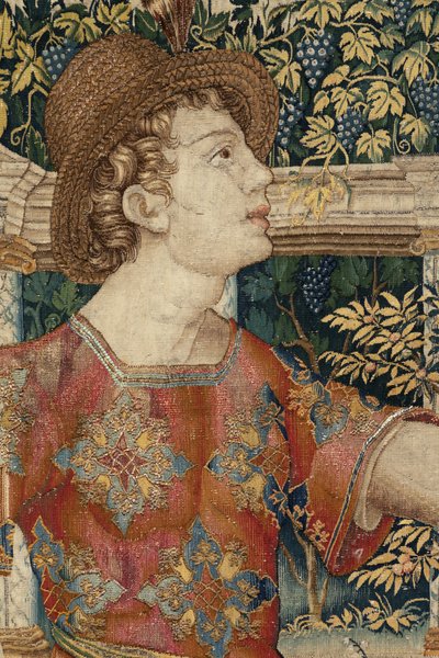 Vertumnus and Pomona: Vertumnus transformed into a pruner by Pieter Coecke van Aelst