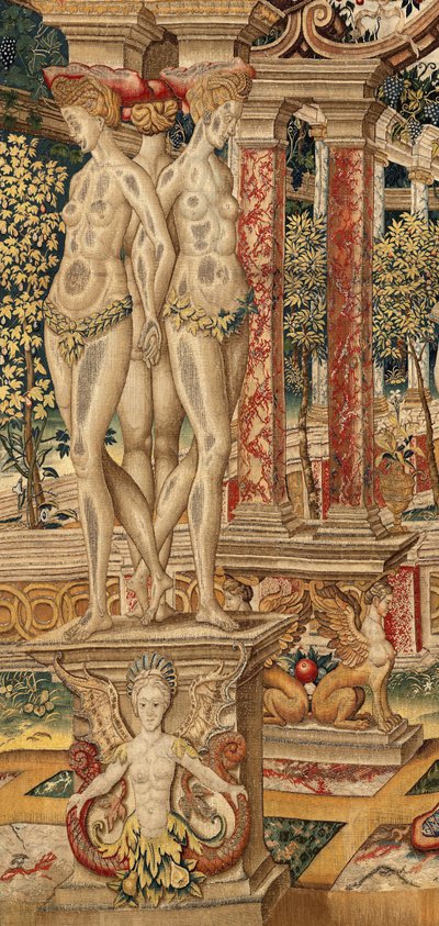 Vertumnus and Pomona: Vertumnus transformed into a pruner by Pieter Coecke van Aelst