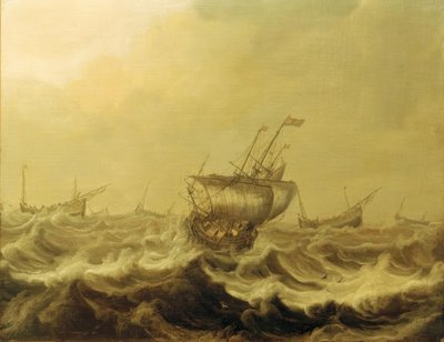 Ships in a Storm by Pieter Coopse