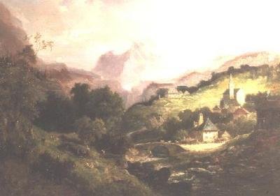 Mont Cernis and the Village of St. Michelle by Pieter Cornelis Dommerson