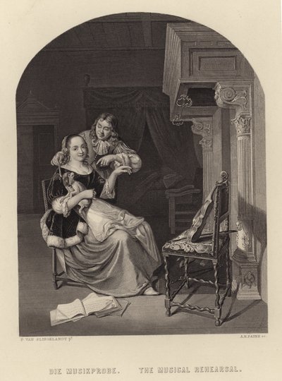 The Musical Rehearsal by Pieter Cornelisz van Slingelandt